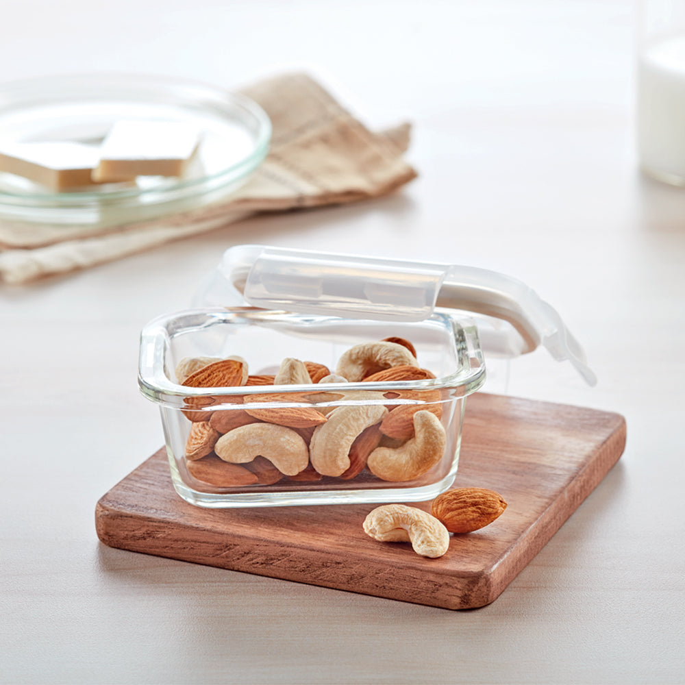 Borosil Klip n Store Rectangular Glass Container