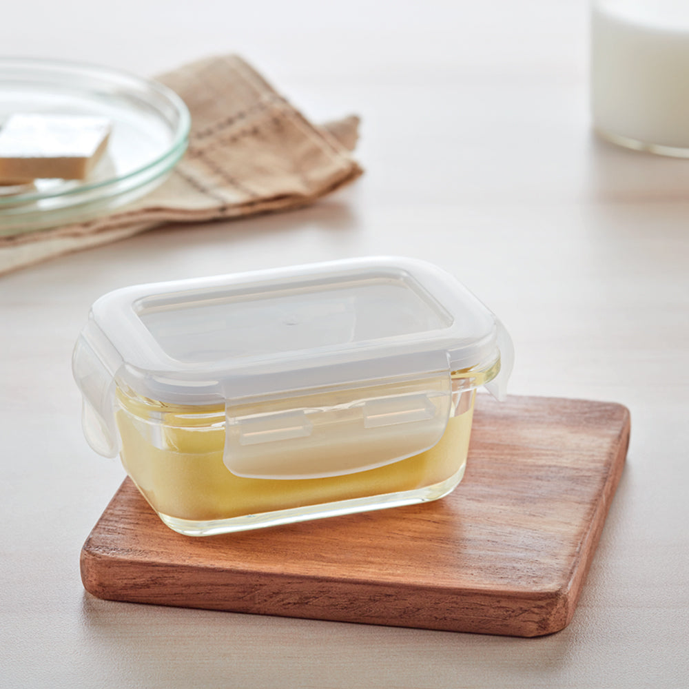 Borosil Klip n Store Rectangular Glass Container