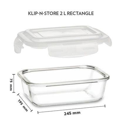 Tuff-Glass Klip n Store, Rectangular Container
