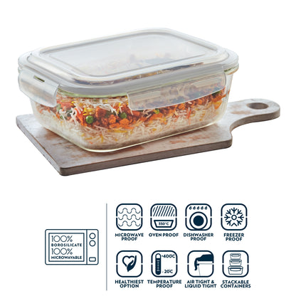Tuff-Glass Klip n Store, Rectangular Container