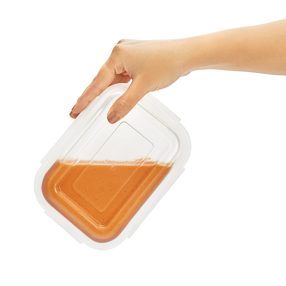 Borosil Tuff-Glass Klip n Store, Rectangular Container