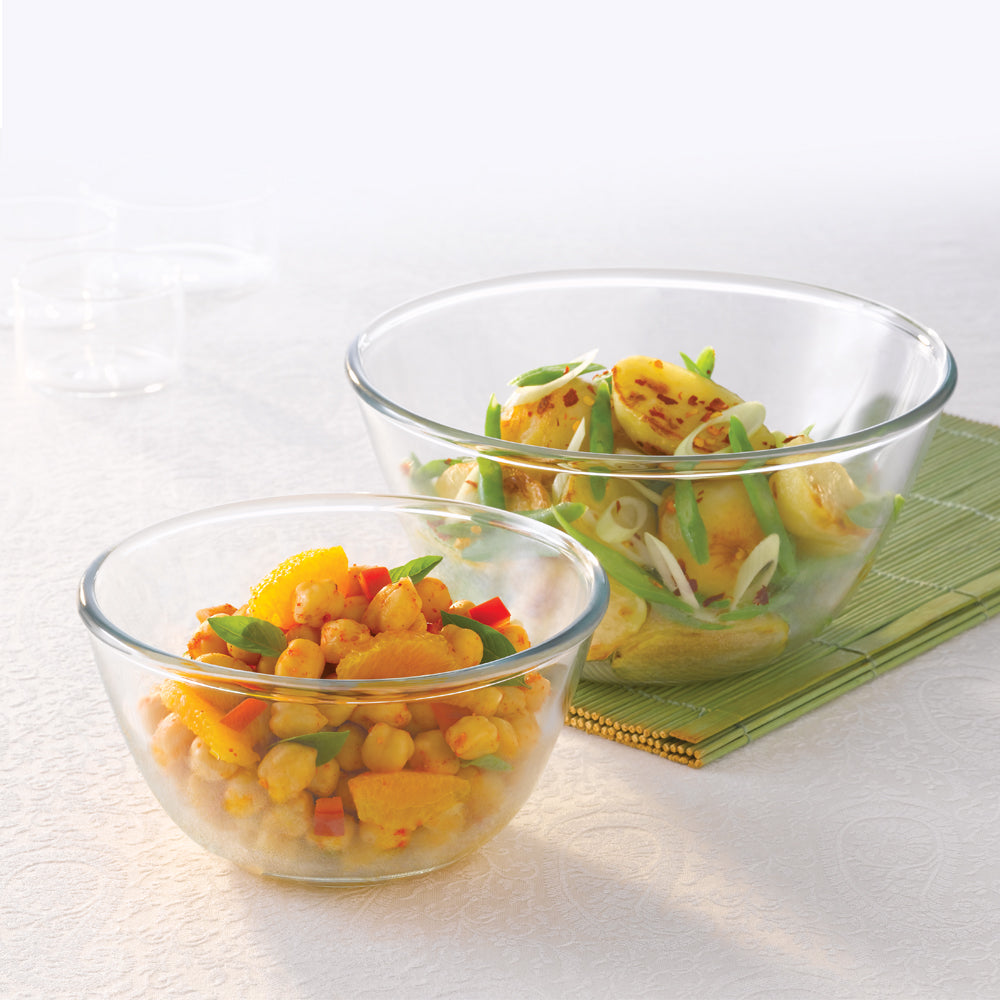 Borosil Basic Mixing Bowl Set of 2, 500ml + 1.3L