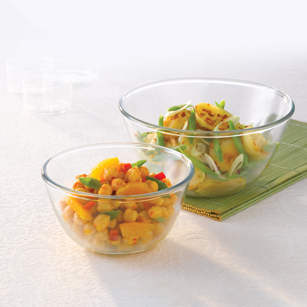 Borosil Basic Mixing Bowl Set of 2, 350ml + 900ml