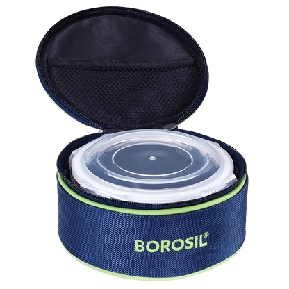 Klip N Store Round Glass Tiffin Box