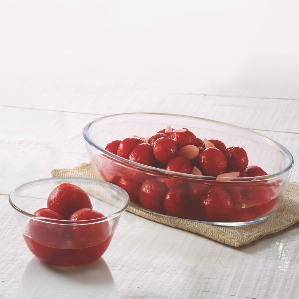 Borosil Dessert Set, Dish + 6 Dessert Katoris