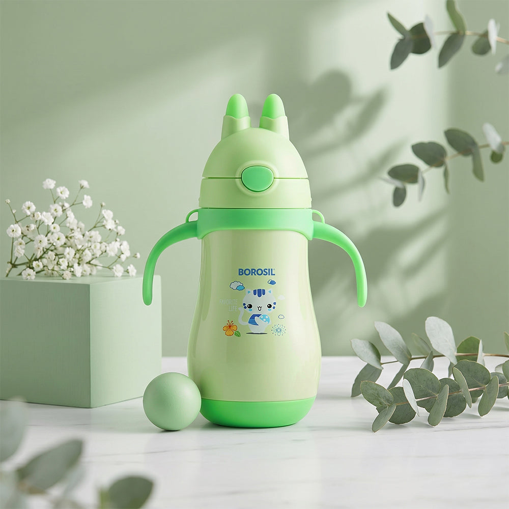 Happy Vaccum Insulated Sipper, Green
