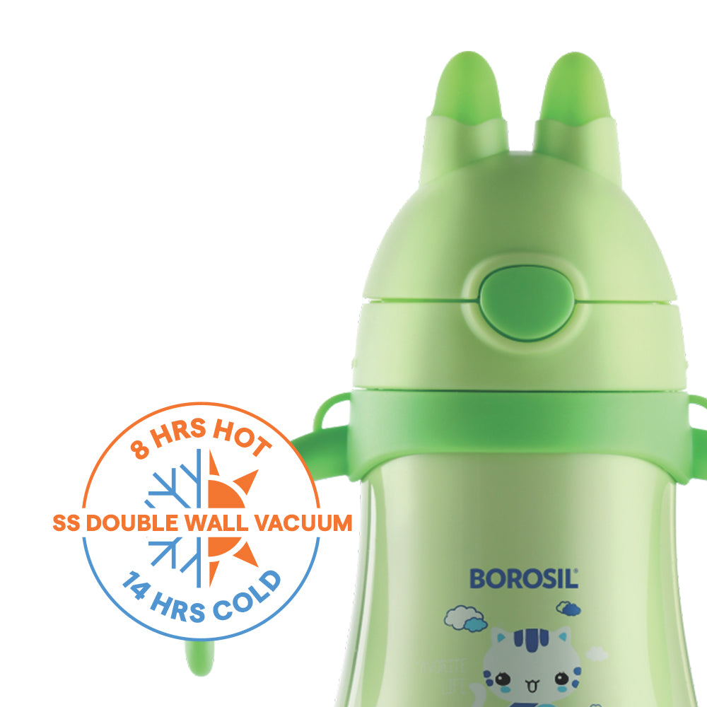 Happy Vaccum Insulated Sipper, Green