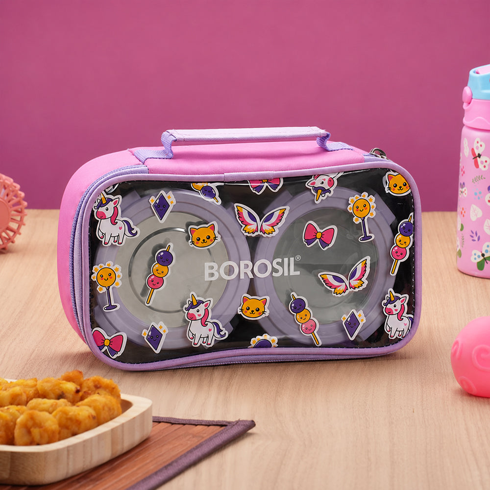 Candy Microwavable Stainless Steel Lunchbox with Kid Bag