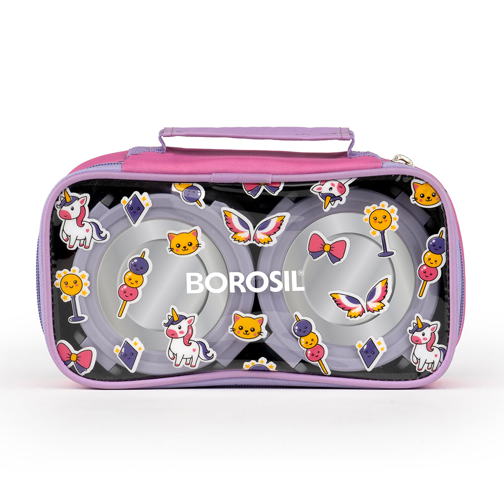 Candy Microwavable Stainless Steel Lunchbox with Kid Bag