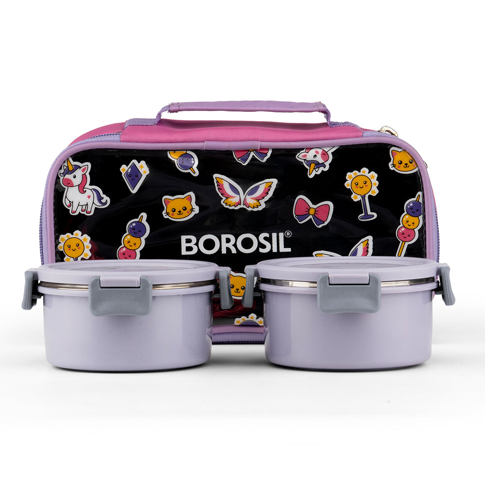 Candy Microwavable Stainless Steel Lunchbox with Kid Bag
