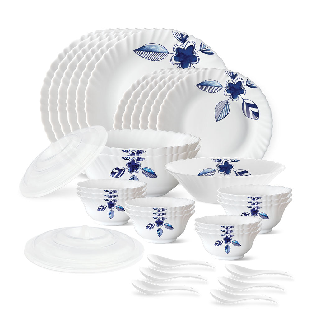 Larah by Borosil Morning Glory 35 pc Dinner Set