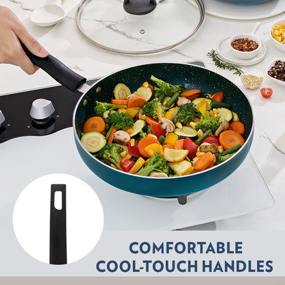 Borosil Pro Chef Non-stick Deep Pan w Lid, 22cm(1.5L)