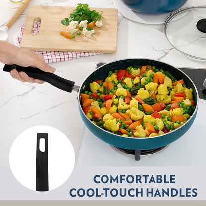 Borosil Pro Chef Non-stick Deep Pan w Lid, 24cm(2L)