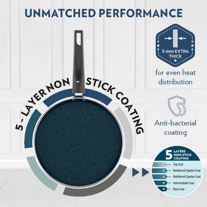 Borosil Pro Chef Non-stick Flat Tawa, 25 cm