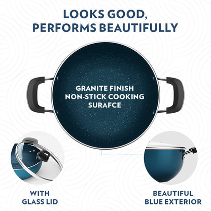 Pro Chef Nonstick Kadhai with Lid