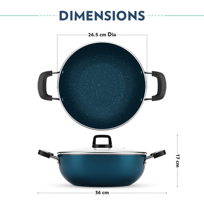 Pro Chef Nonstick Kadhai with Lid