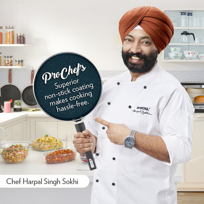 Pro Chef Nonstick Kadhai with Lid