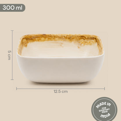 Lunar Almond Porcelia Snack Bowl Set