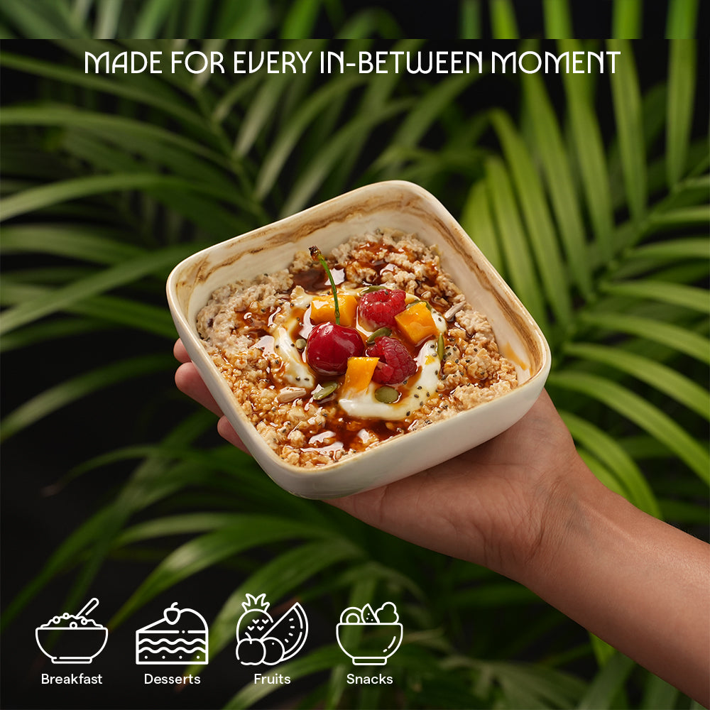 Lunar Almond Porcelia Snack Bowl Set