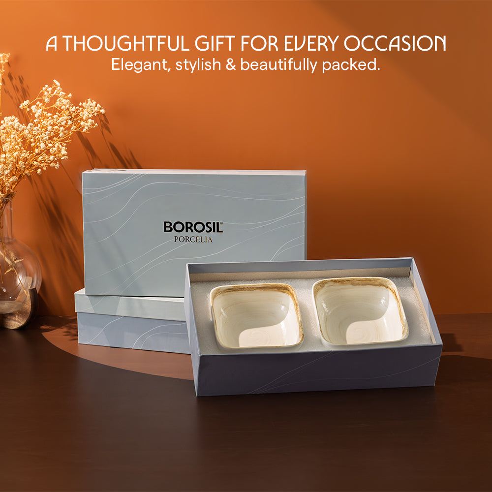 Lunar Almond Porcelia Snack Bowl Set