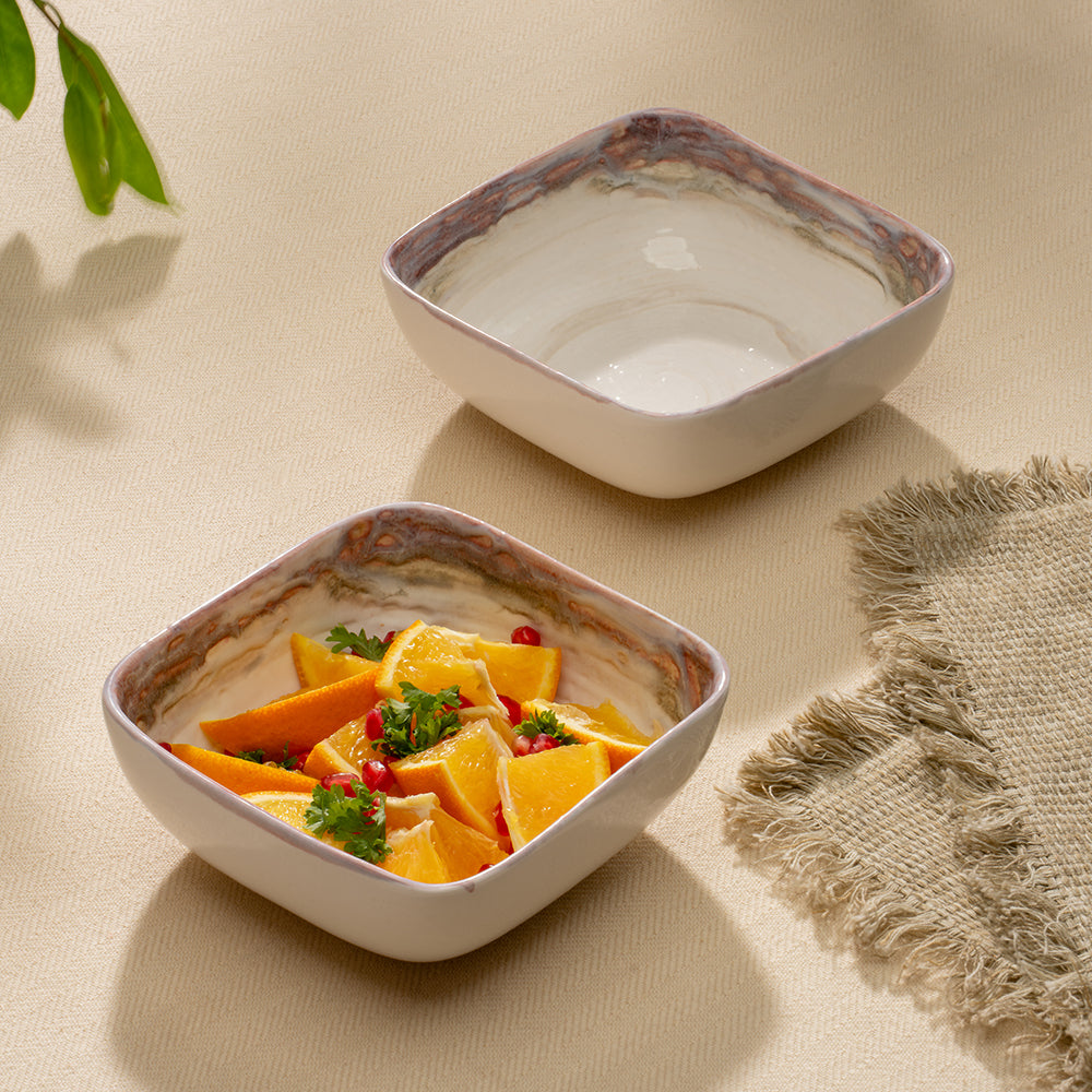 Lunar Orchid Porcelia Snack Bowl Set