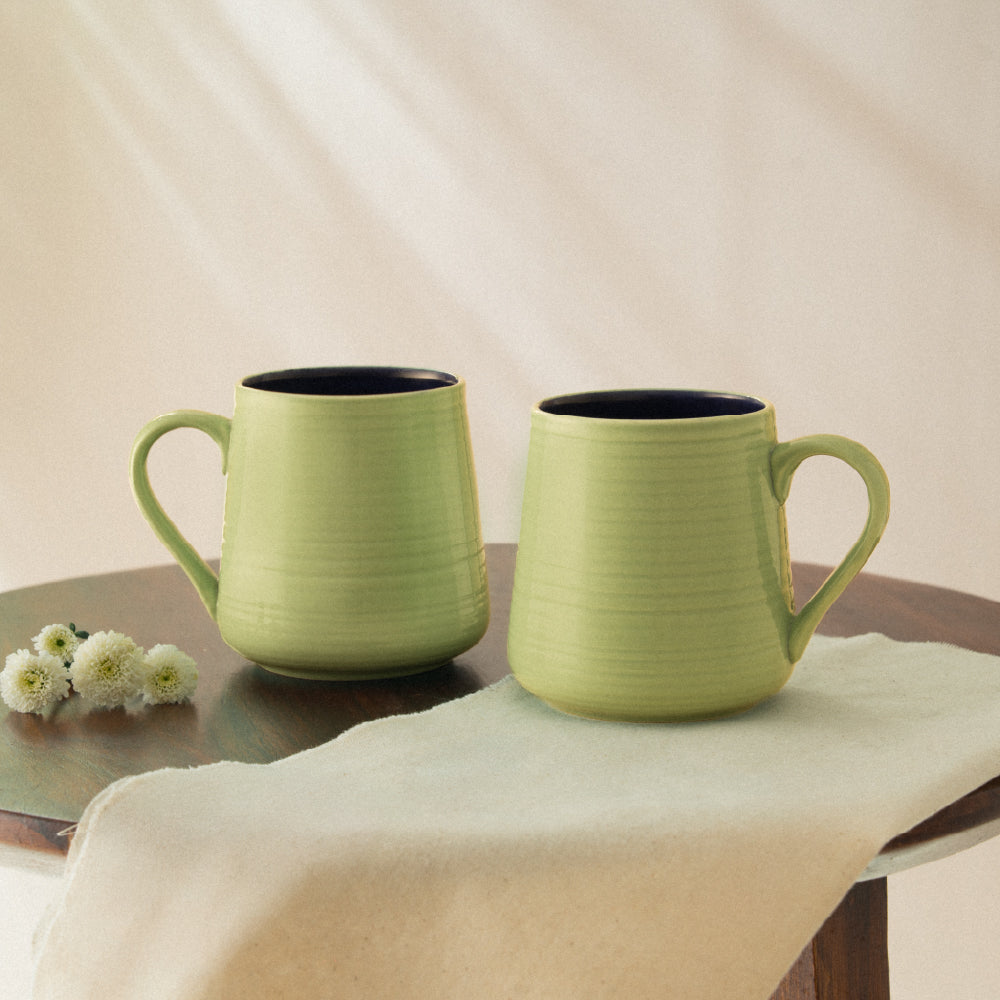 Porcelia Bello Mug, Mint - Set of 2