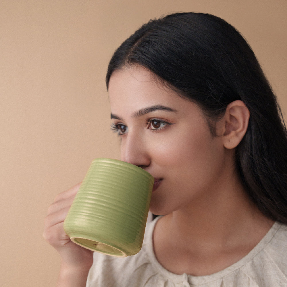 Porcelia Bello Mug, Mint - Set of 2