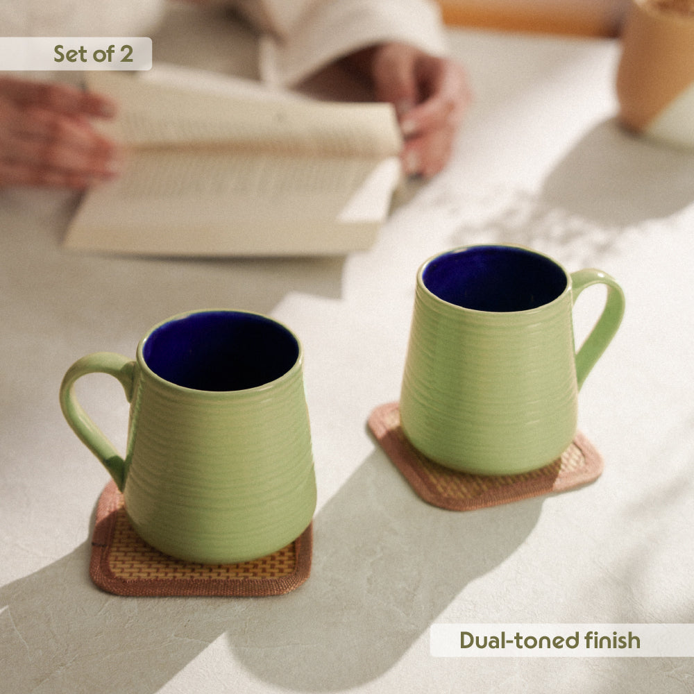 Porcelia Bello Mug, Mint - Set of 2