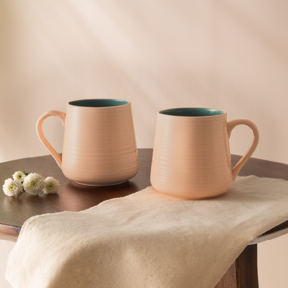 Bello Porcelia Mug, Peach India