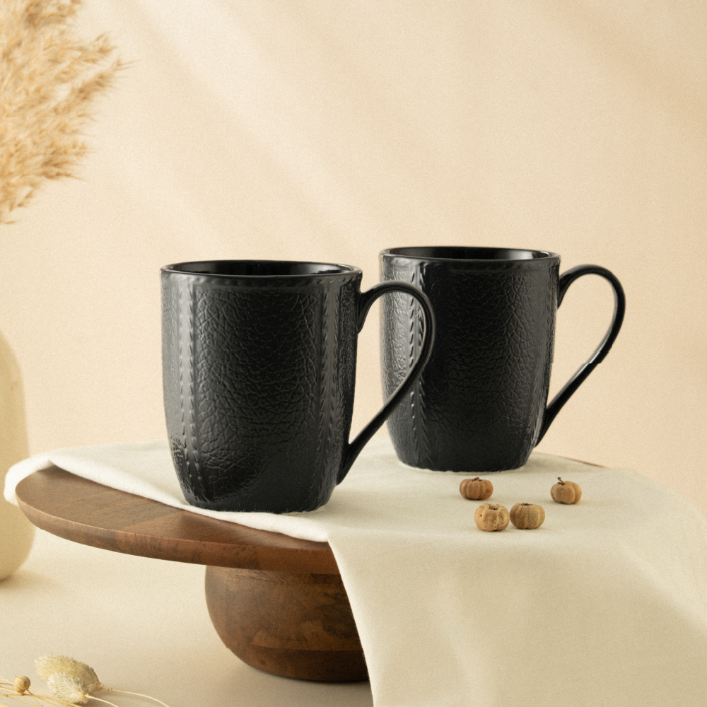 Elva Porcelia Mug Set, Coal