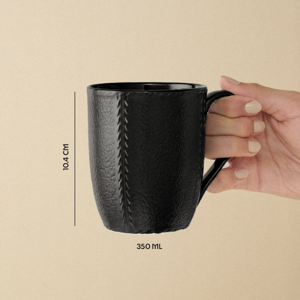 Porcelia Elva Mug, Coal - Set of 2