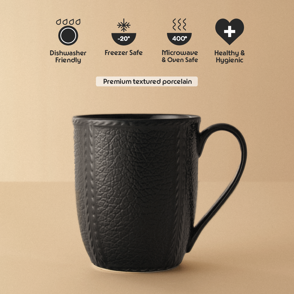 Elva Porcelia Mug, Coal