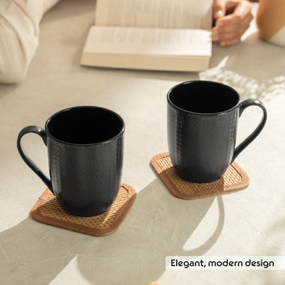 Porcelia Elva Mug, Coal - Set of 2
