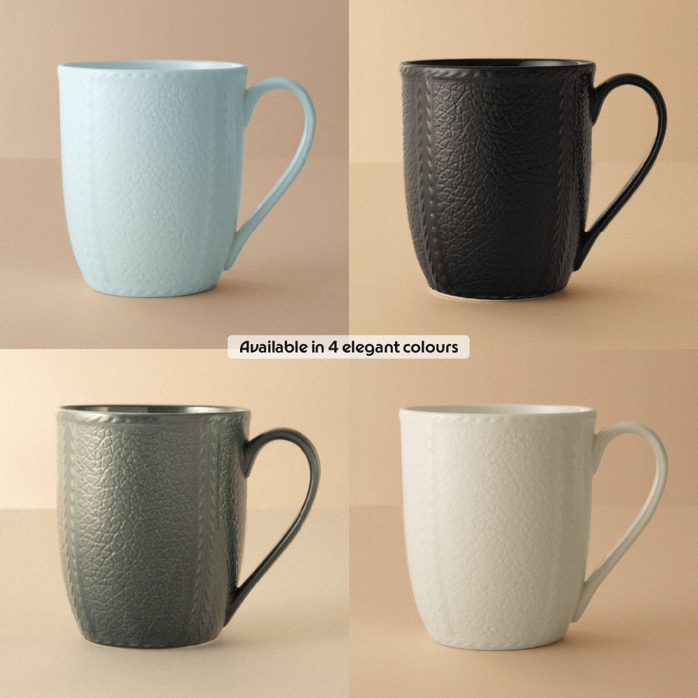 Porcelia Elva Mug, Coal - Set of 2