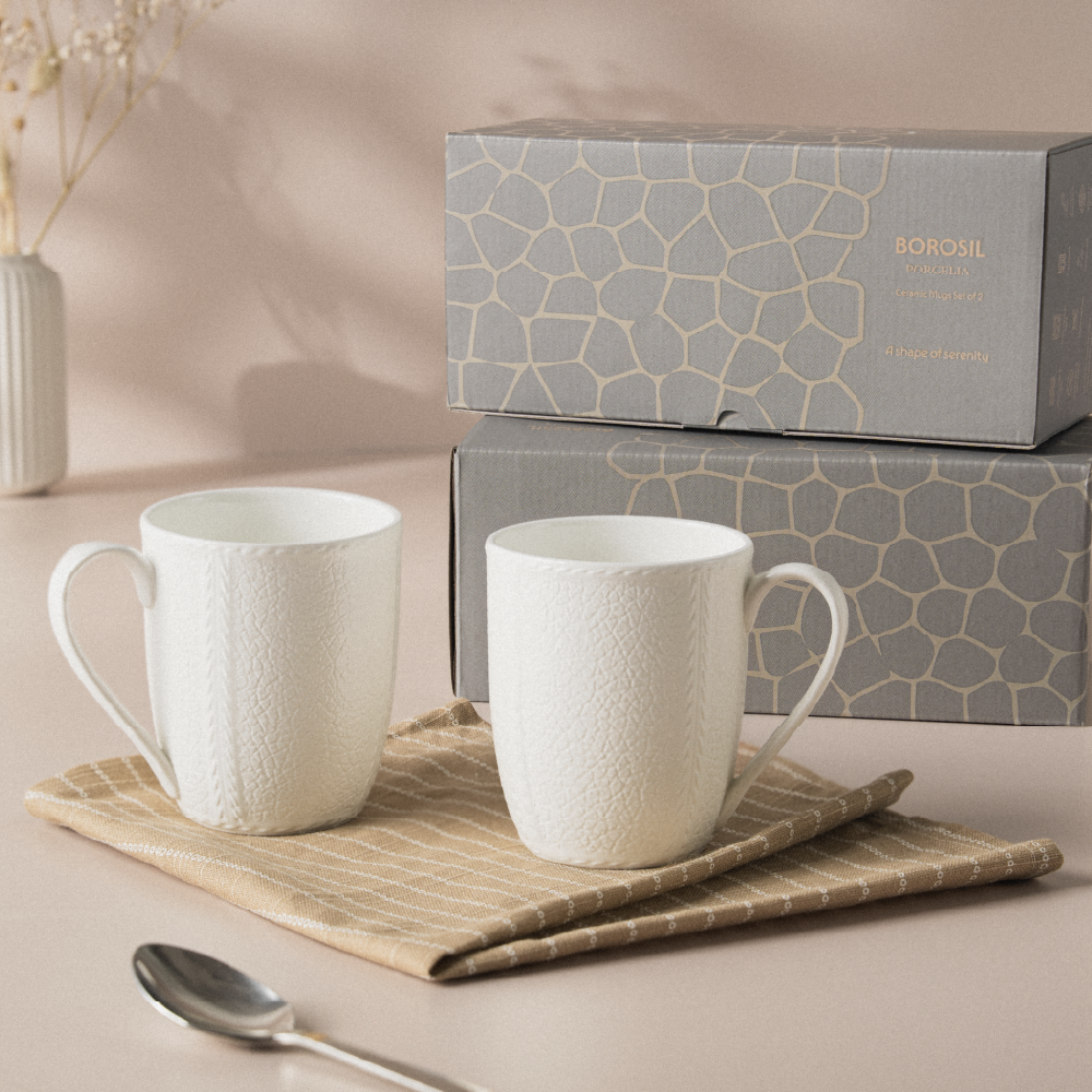 Elva Porcelia Mug, Ivory