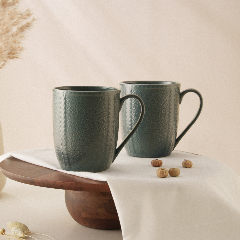 Porcelia Elva Mug, Slate - Set of 2