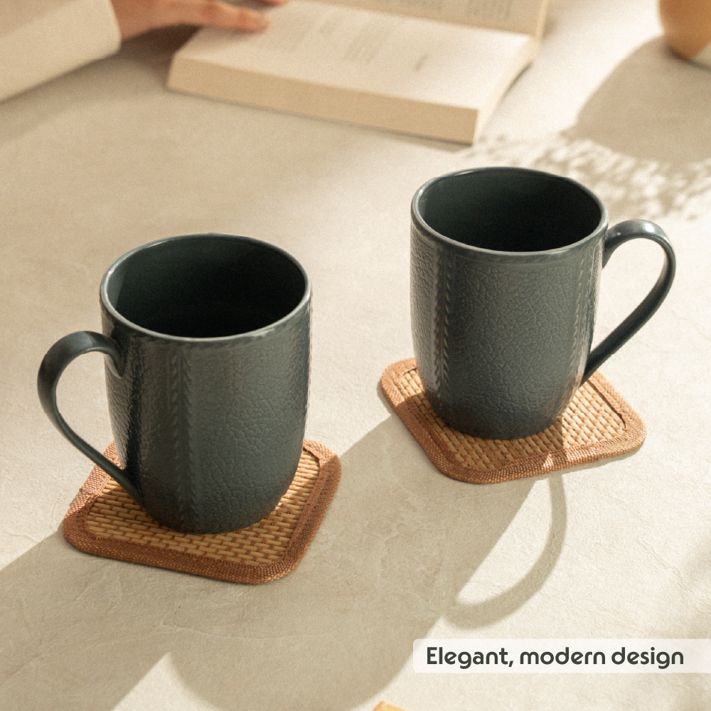 Porcelia Elva Mug, Slate - Set of 2