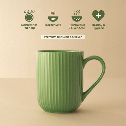 Flute Porcelia Mug, Moss