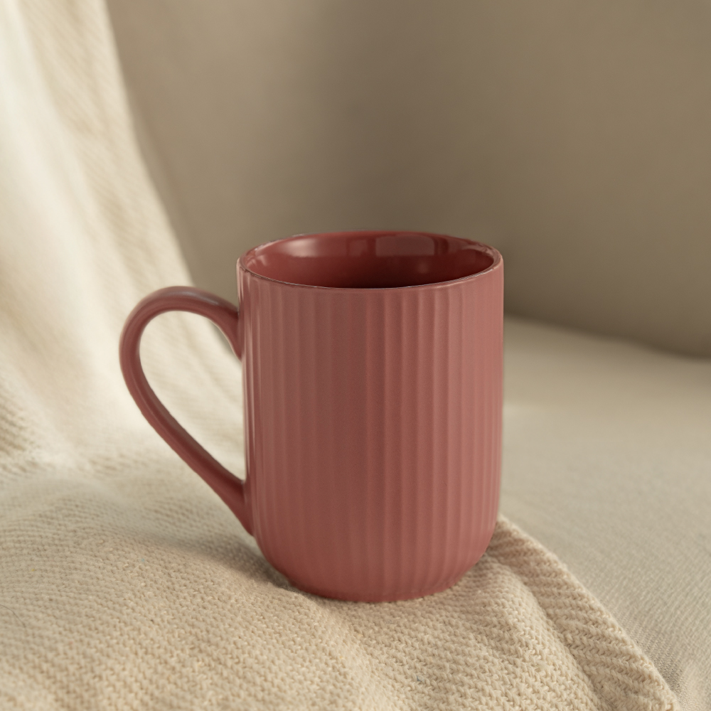 Porcelia Flute Mug, Rose - Set of 2