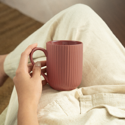 Flute Porcelia Mug, Rose