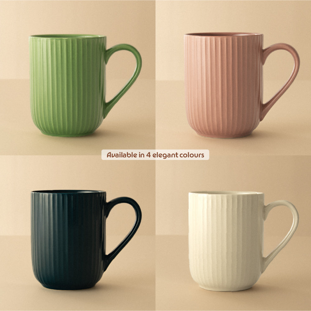 Porcelia Flute Mug, Rose - Set of 2
