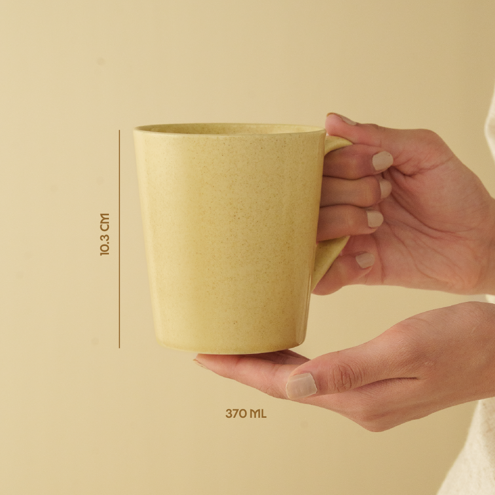 Porcelia Haven Mug, Butter - Set of 2