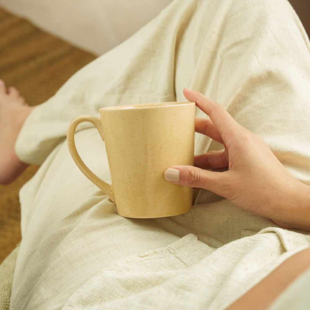 Porcelia Haven Mug, Butter - Set of 2