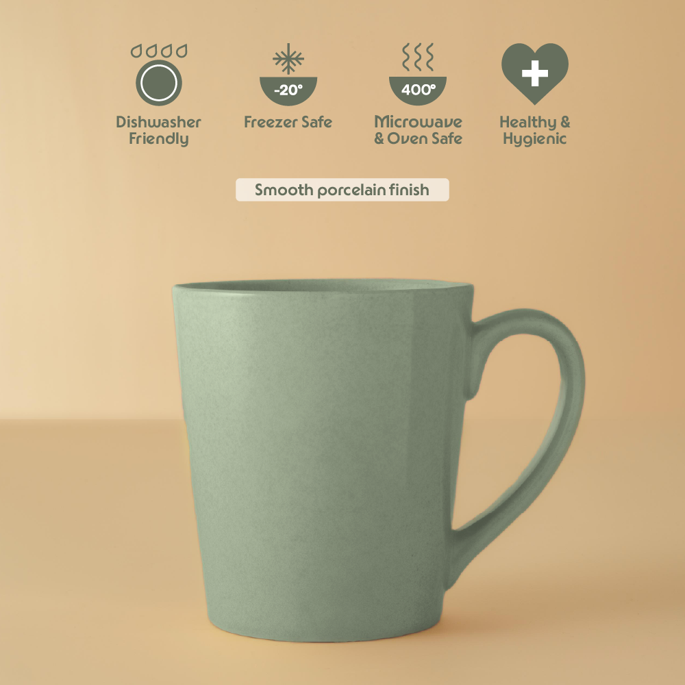 Porcelia Haven Mug, Sage - Set of 2