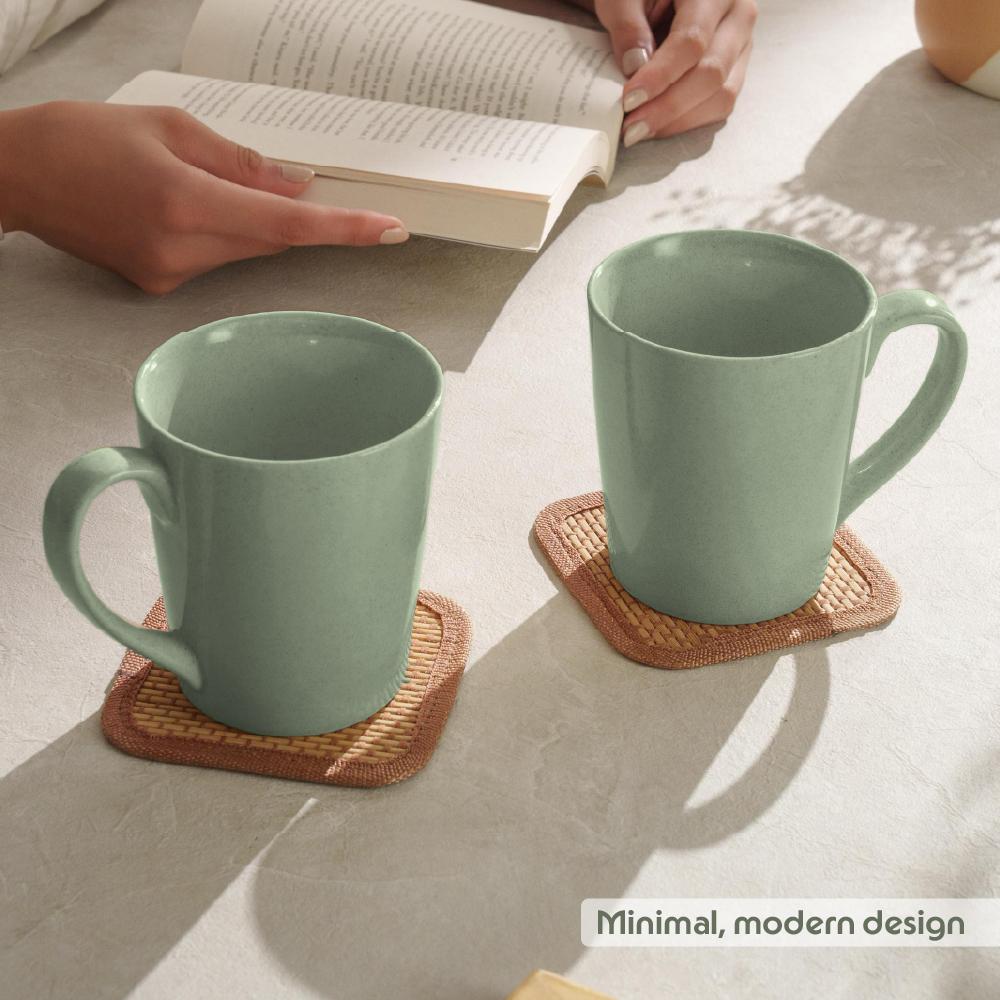 Porcelia Haven Mug, Sage - Set of 2