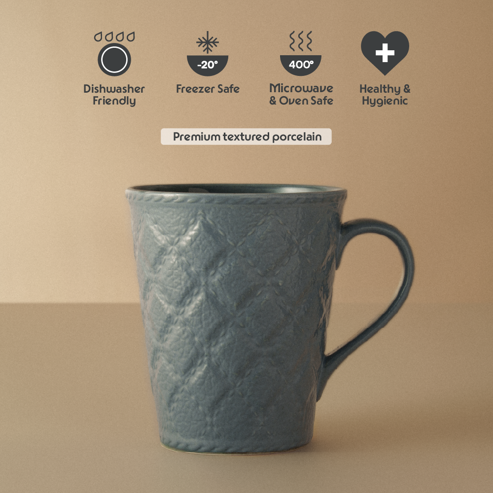 Velvetto Porcelia Mug, Ash