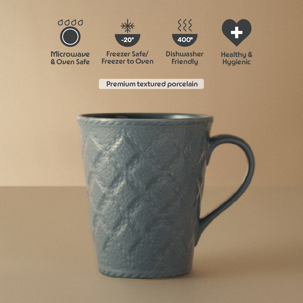 Porcelia Velvetto Mug, Ash - Set of 2