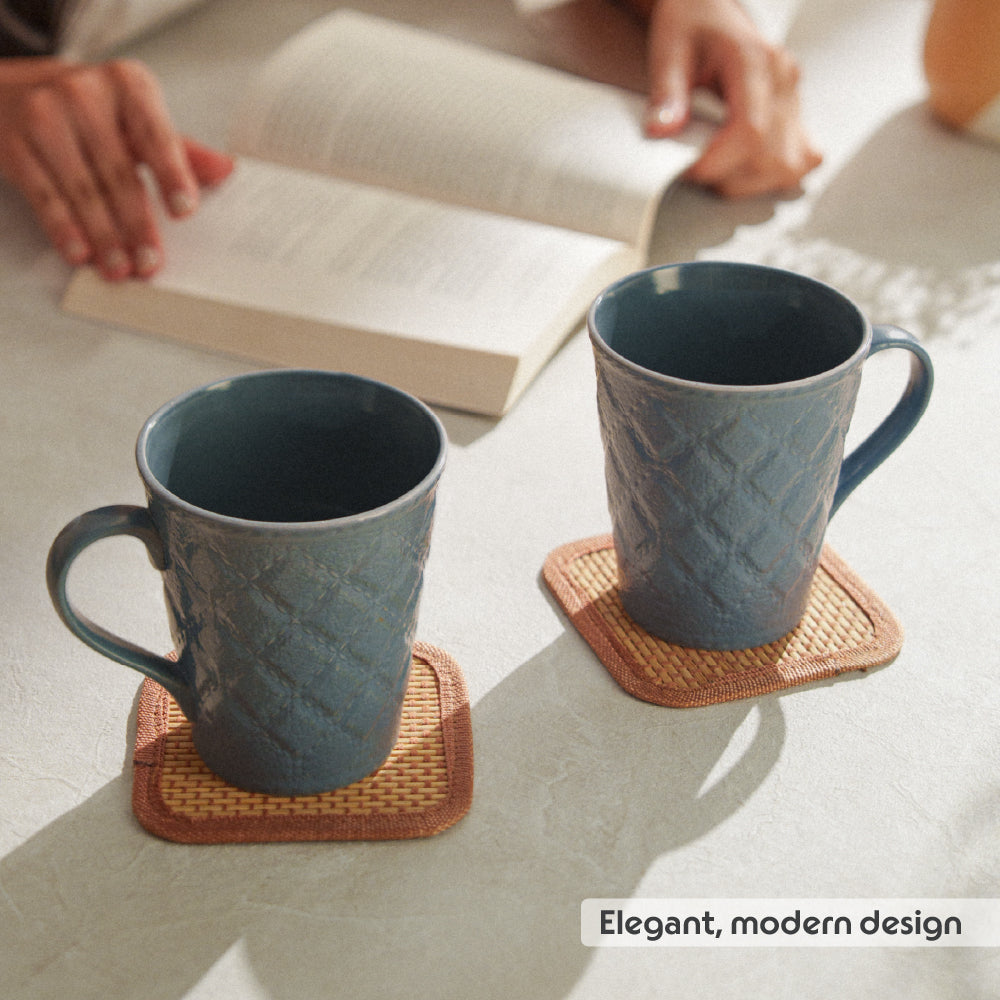 Porcelia Velvetto Mug, Ash - Set of 2