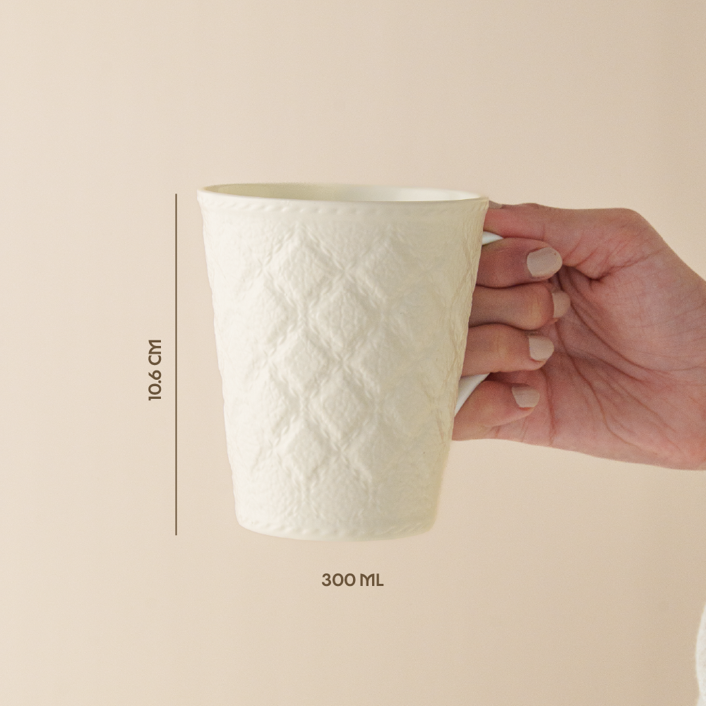 Velvetto Porcelia Mug, Ivory