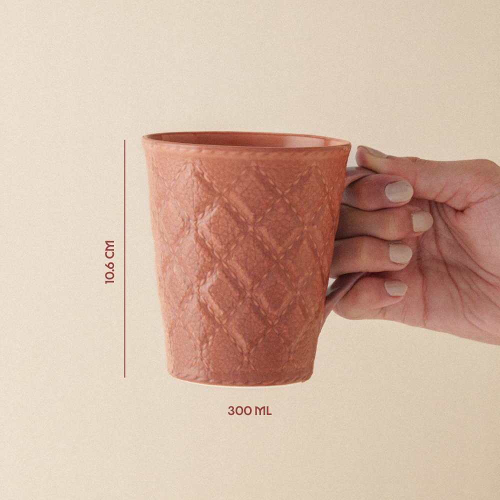 Porcelia Velvetto Mug, Merlot - Set of 2